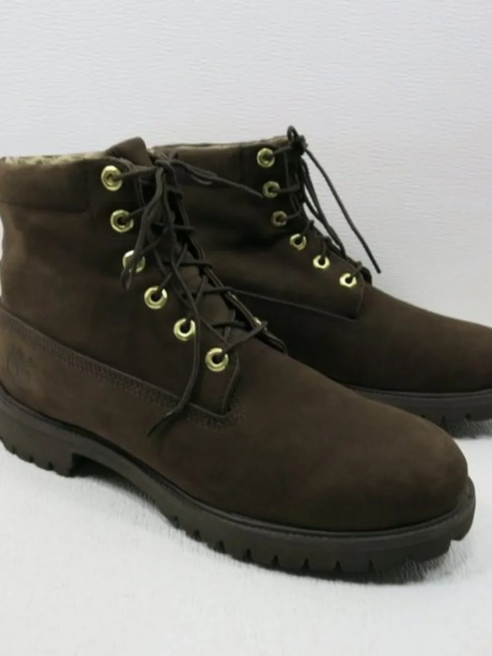 Timberland Nubuck Leather High Top Hiking Boots Soft Toe Working Footwear Sz 11